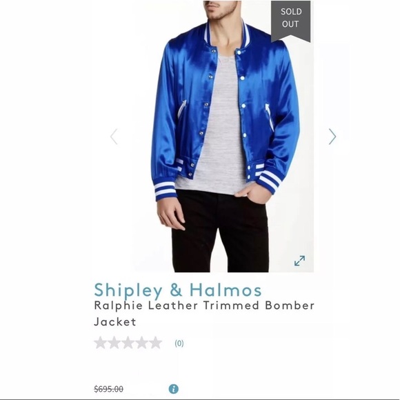 Shipley Halmos leather trim varsity Jacket - Picture 8 of 8